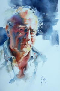 Homme aux lunettes rondes